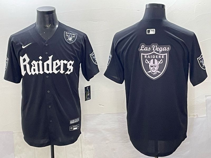 Men 2025 Oakland Raiders Blank Black 6th generation Joint Name Nike Limited NFL Jersey style 017